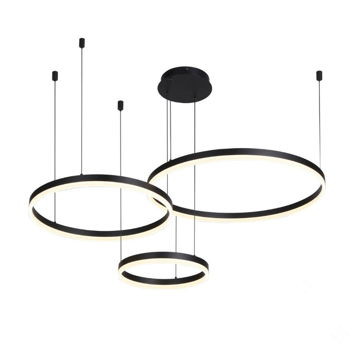 3 Ring Black Chandelier (Large)
