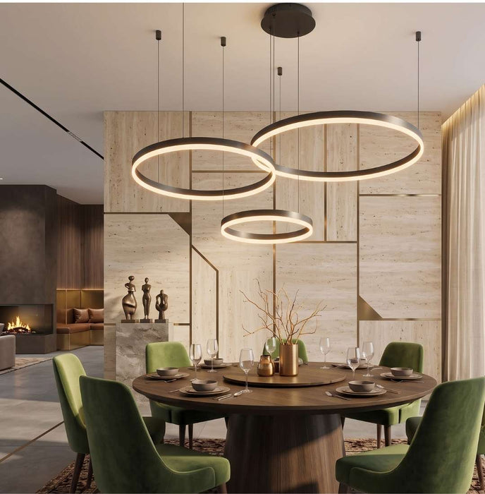 3 Ring Black Chandelier (Large)