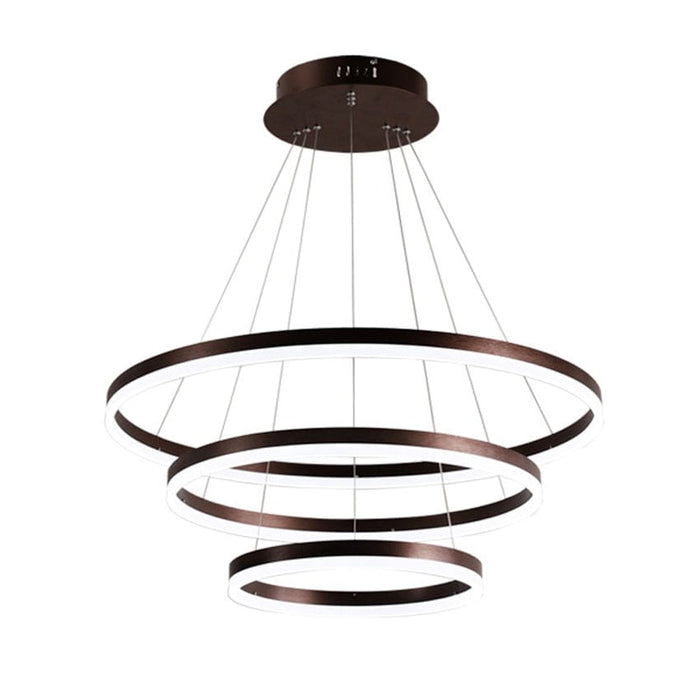 مصباح معلق حلقي أسود (3 حلقات)