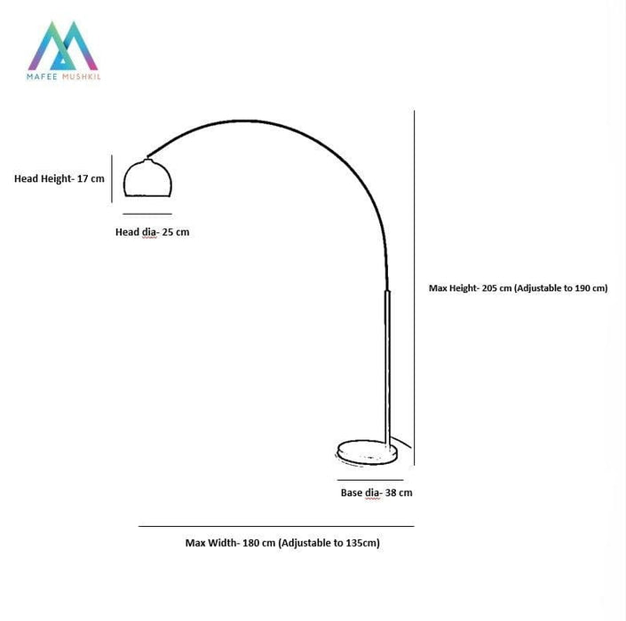 Black Arc Floor Lamp - Mafeemushkil.com LLC