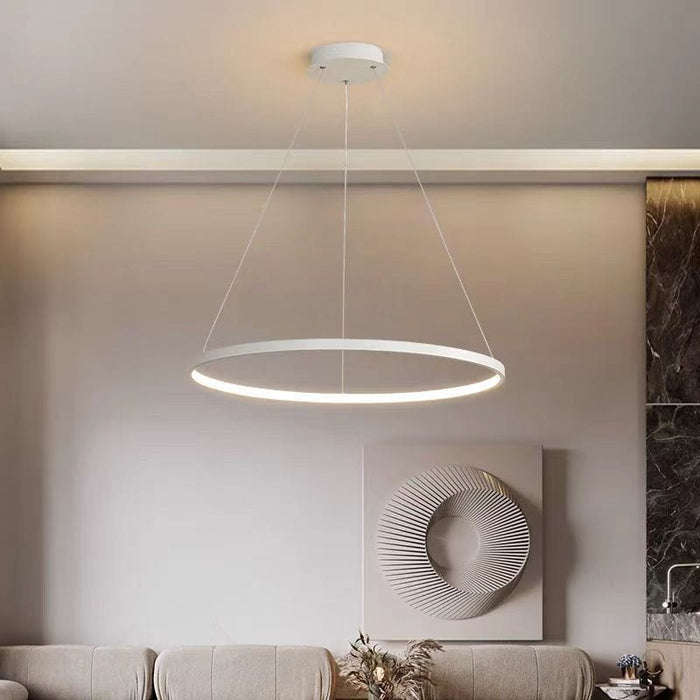 Eleanora White Ring Chandelier - Mafeemushkil.com LLC