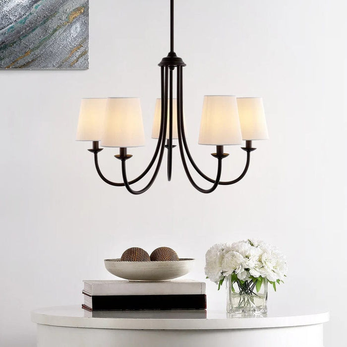 Elegant Black 5-Light Chandelier