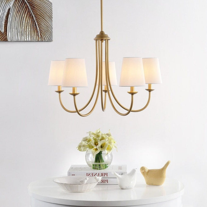 Elegant Gold 5-Light Chandelier