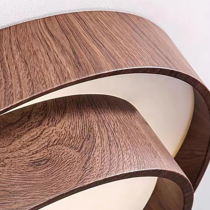 مصباح LED دائري بني اللون مثبت على الحائط