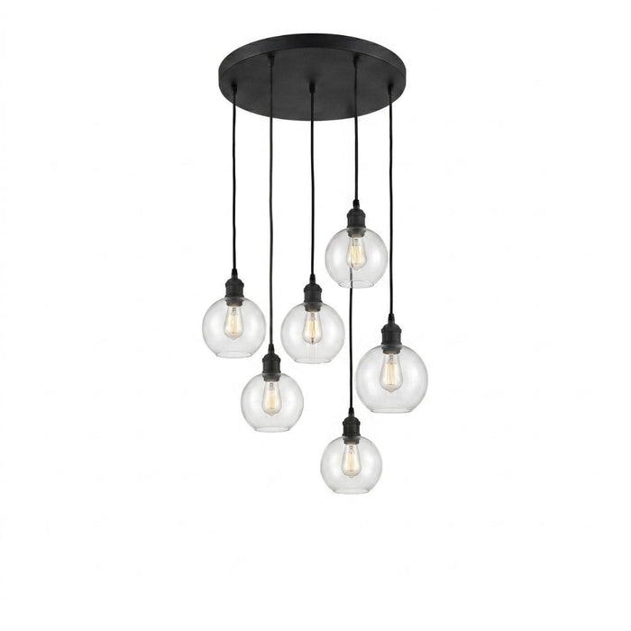 Glass Black Multi Pendant Light
