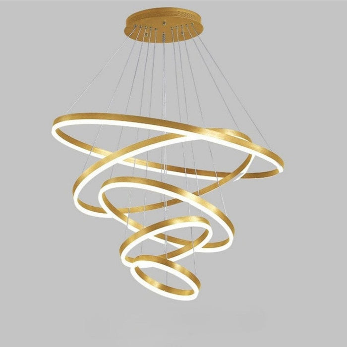 مصباح معلق بحلقة ذهبية (5 حلقات)