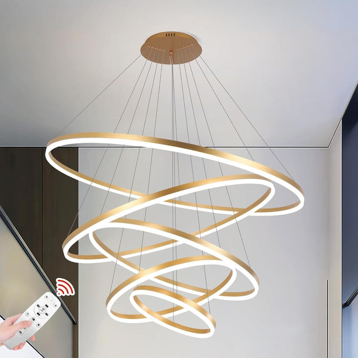 مصباح معلق بحلقة ذهبية (5 حلقات)