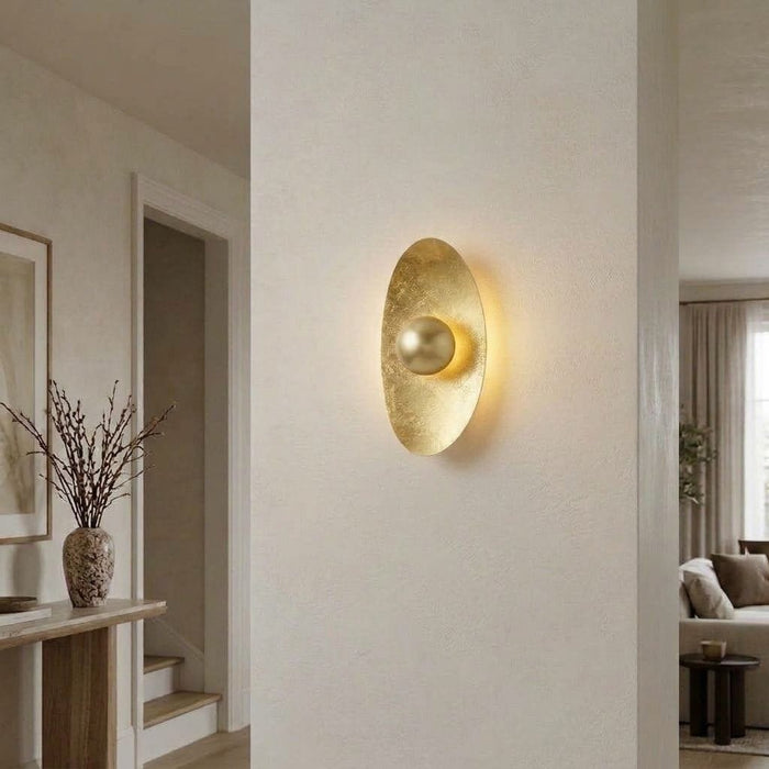 Helios LED Gold Wall Sconce