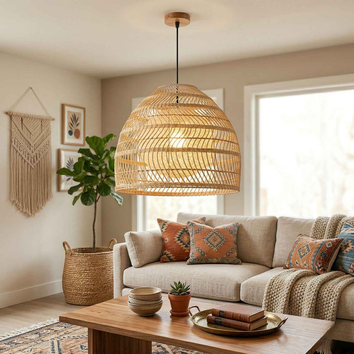 Natural Wicker Rattan Hanging Lamp