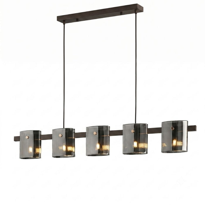 Opulence Linear Black Chandelier
