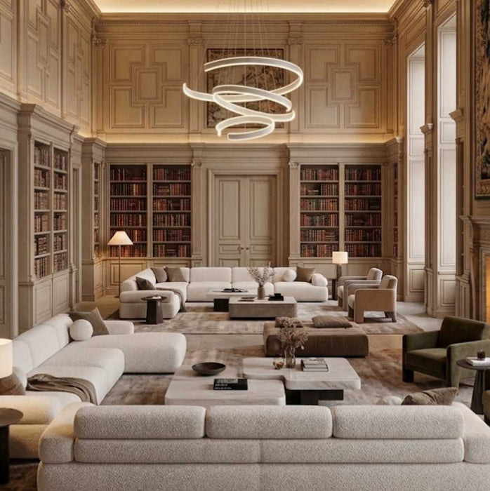 Orbit White Ring LED Chandelier