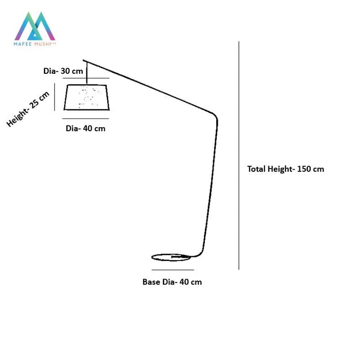 مصباح أرضي ريكس أسود