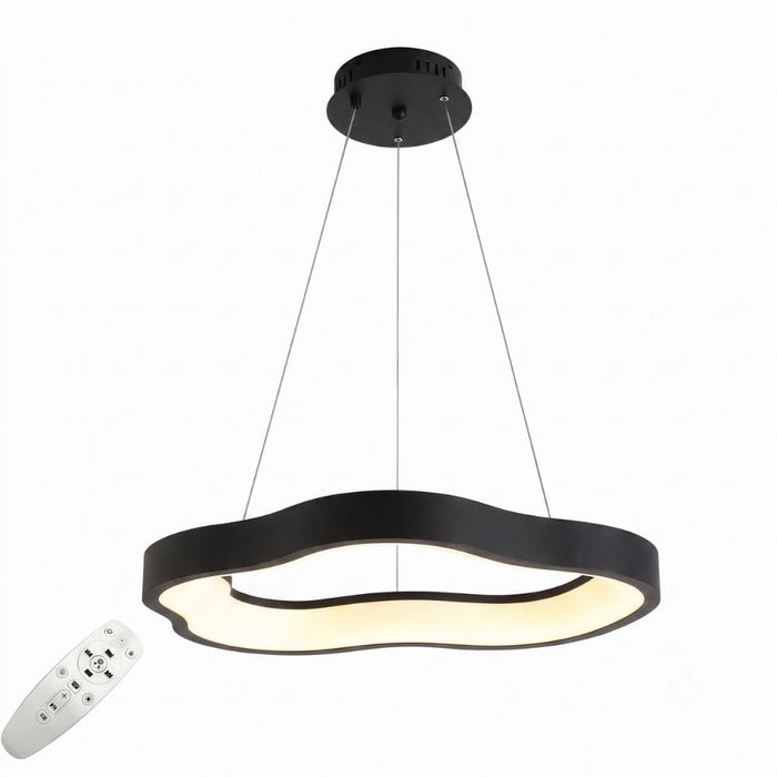 Royale Wave Black LED Chandelier