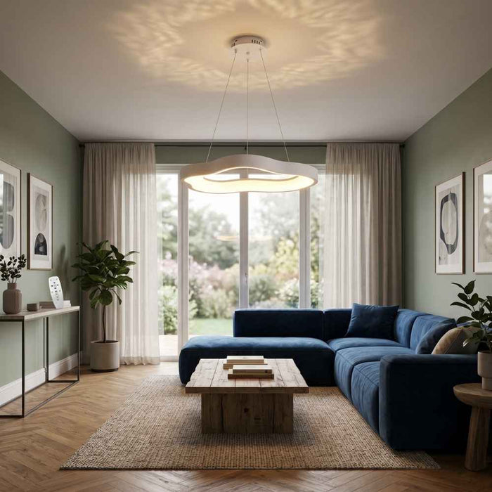 Royale Wave White LED Chandelier