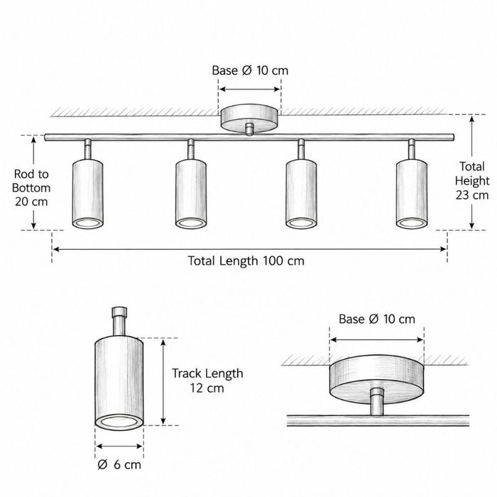Gold Spot Track Light