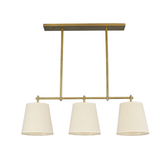 Tri Shade Gold Linear Chandelier