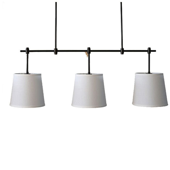 Tri Shade Black Linear Chandelier