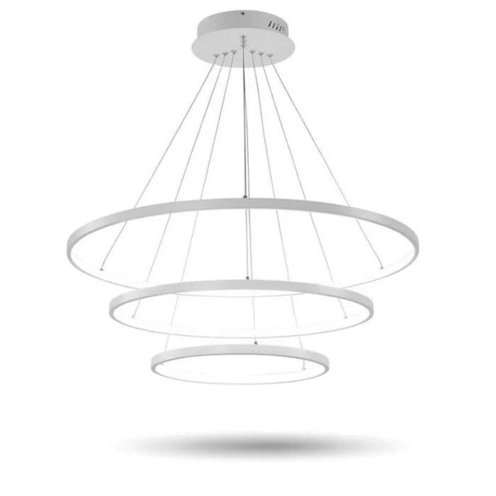 مصباح معلق حلقي أبيض (3 حلقات)