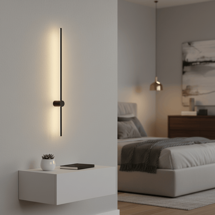 You will be generating high-quality product photos for an online stores product page. The product images should closely match the original products.
      Here is the prompt (IMPORTANT!): """An interior scene showcasing the 'James Wall Light Black (Small)'